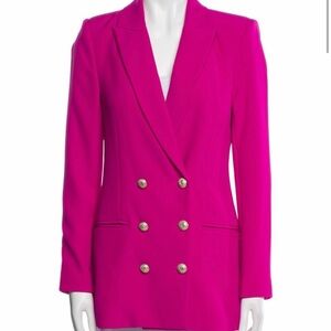NWT XXS Generation Love Women's Double-Breasted Hot Pink Blazer